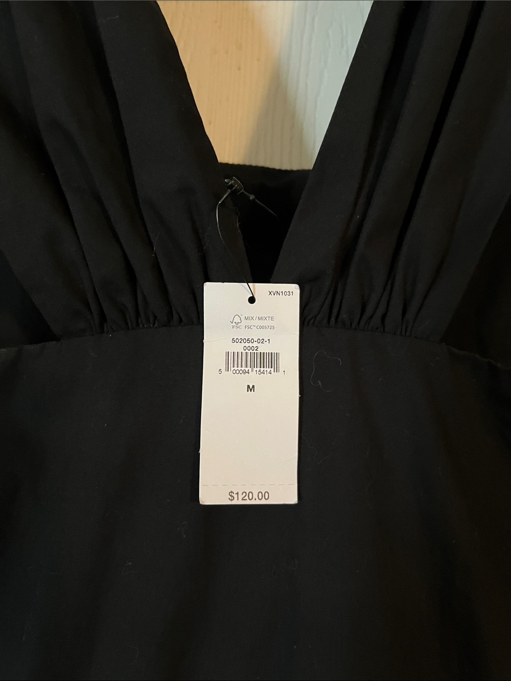 Banana Republic Black Tiered Cotton Mini Dress with Wide Straps NWT Medium - Picture 6 of 13